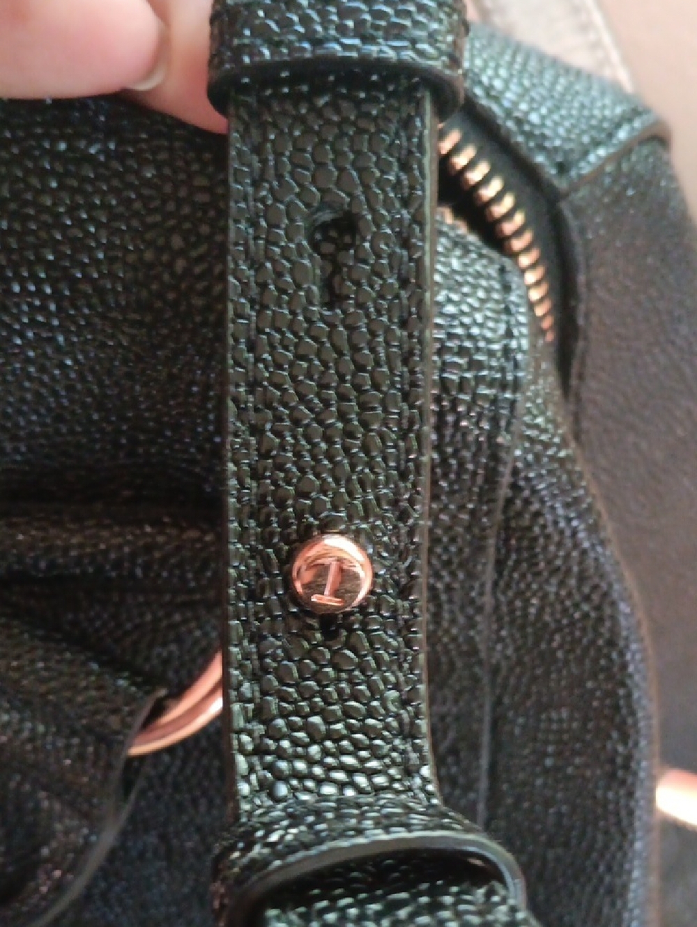 Ted Baker Black Satchel with Bow and Rose-Gold Accent - Picture 12 of 15